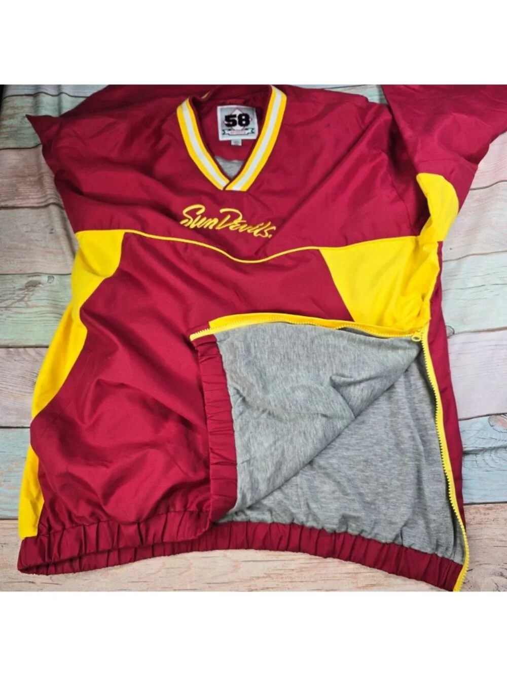 Arizona State Sun Devils Large Pullover Windbreaker V Neck 5 Sports